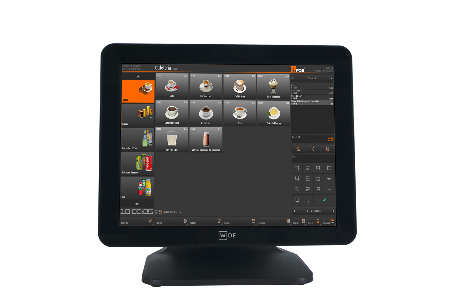 Pack Pos 1525D - Pack caisse enregistreuse tactile avec logiciel performant, imprimante et tiroir caisse
