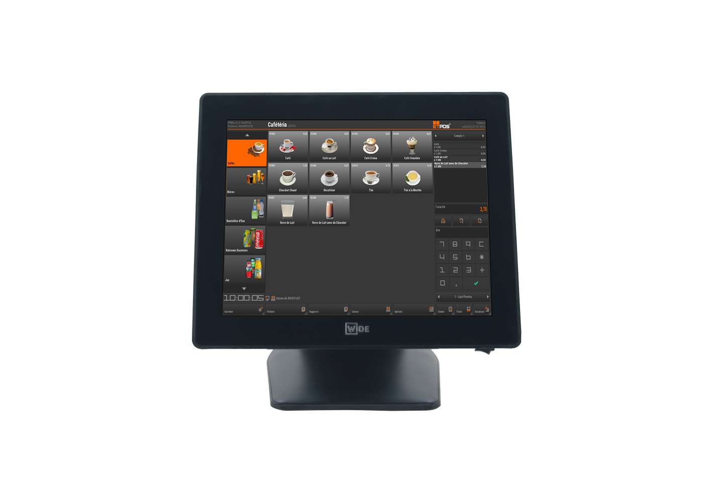 Pack POS 1518 Noir - Pack caisse enregistreuse tactile avec logiciel performant, imprimante et tiroir caisse