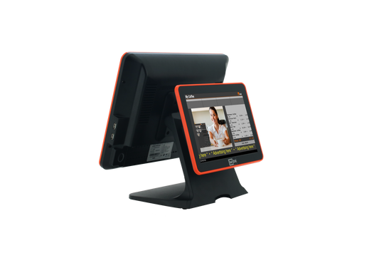 Pack Pos 1525D Noir/Orange - Pack caisse enregistreuse tactile avec logiciel performant, imprimante et tiroir caisse